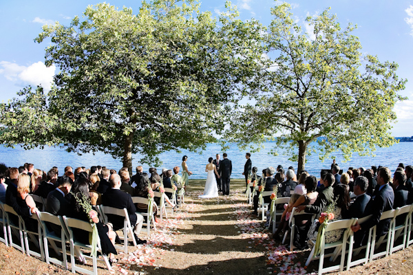 outdoor wedding ceremony wedding photo by GH Kim Photography